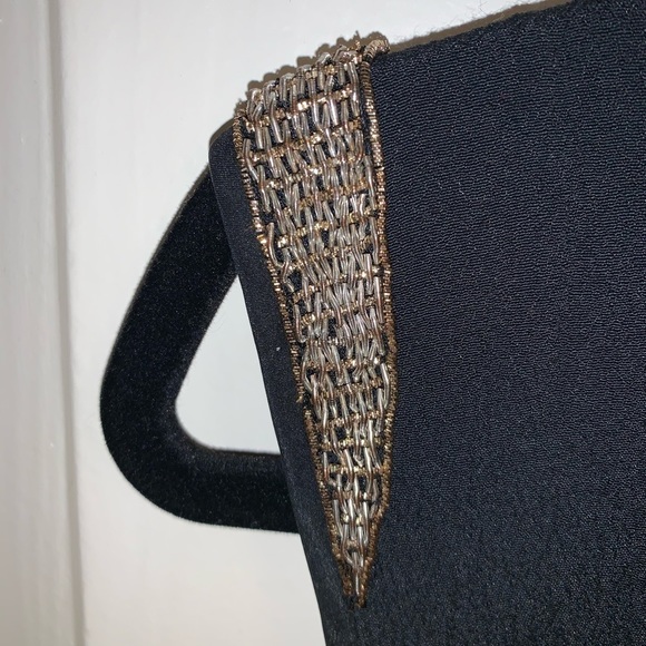 Sandro Faux Wrap Beaded Shoulder Sleeveless Dress - Picture 8 of 10